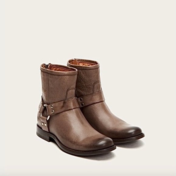 Frye‎ | ‘Phillip’ Harness Short Boot Grey - Picture 5 of 14